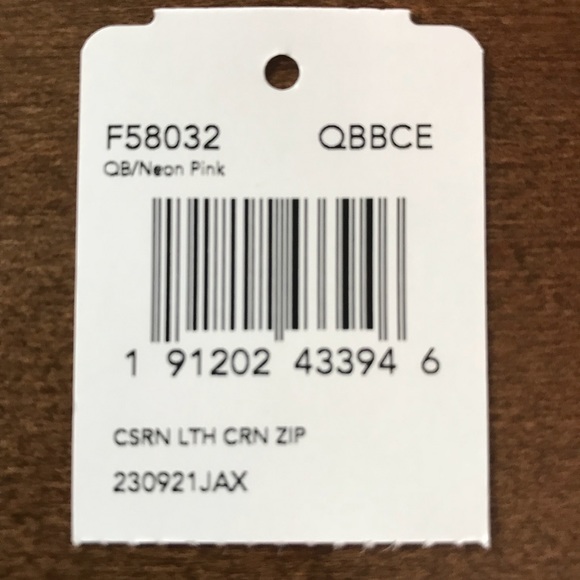 Coach Leather Grain Zip Wristlet Cotton Candy Pink - Picture 5 of 5